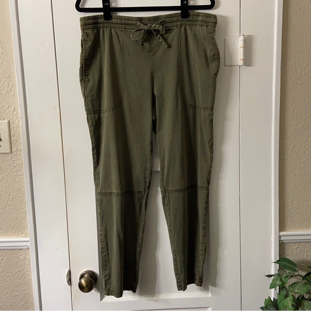 Lou & Grey Elastic Waist with Drawstring Tapered Leg Pant